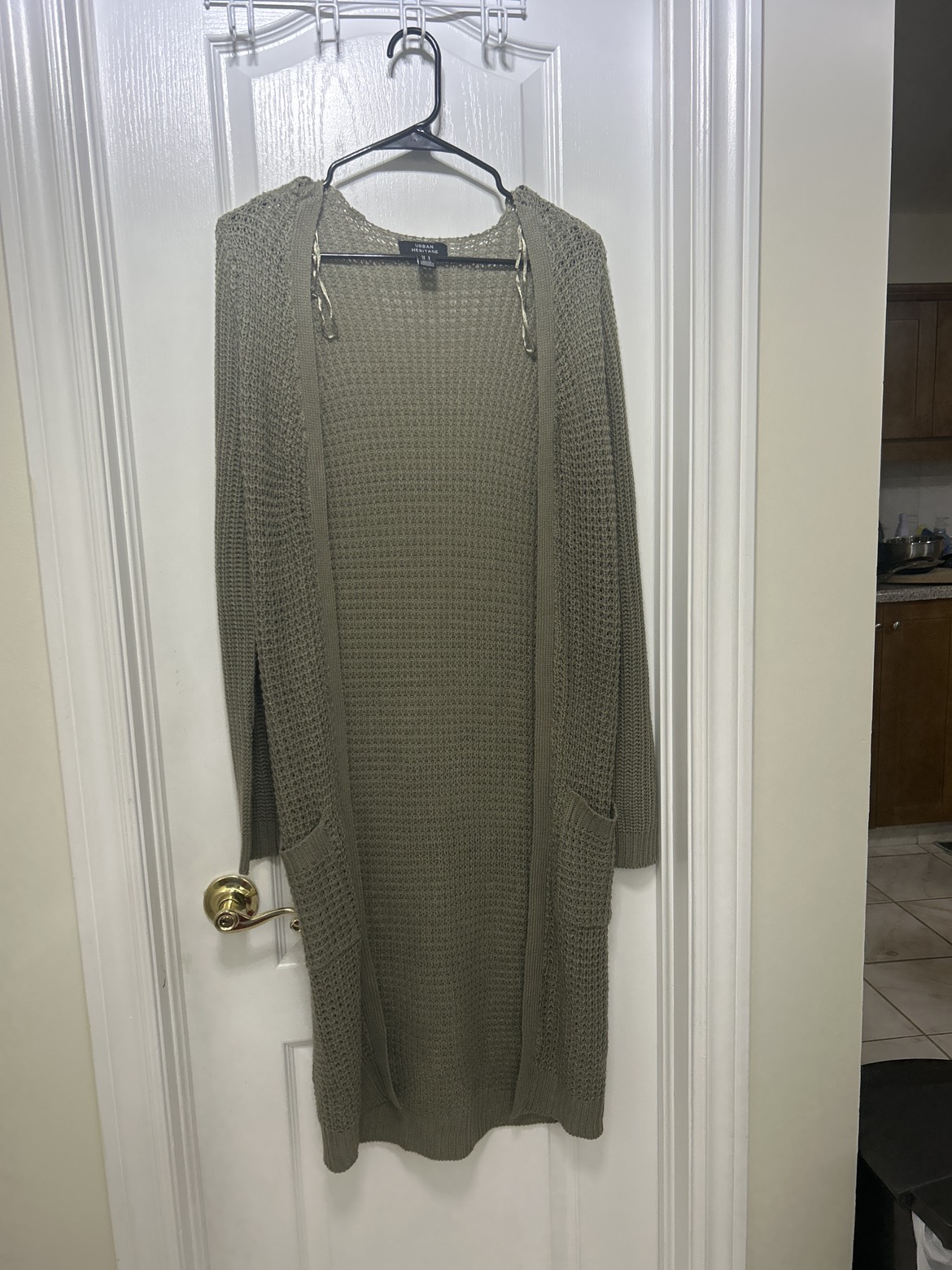 Olive Green Long Cardigan thumbnail