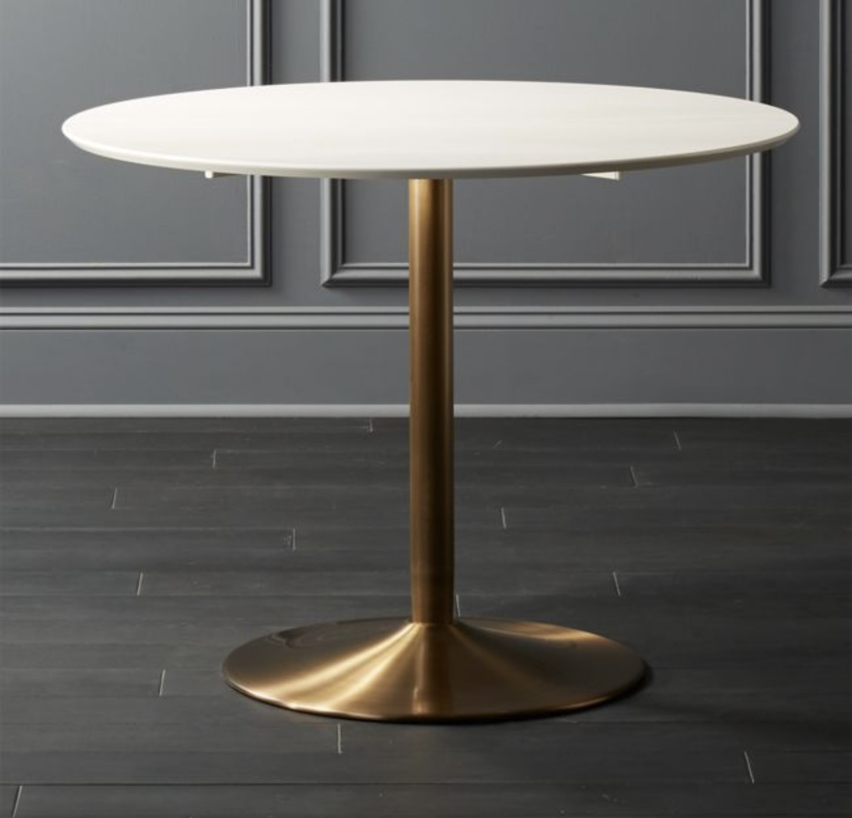 CB2 Odyssey Brass Dining Table thumbnail