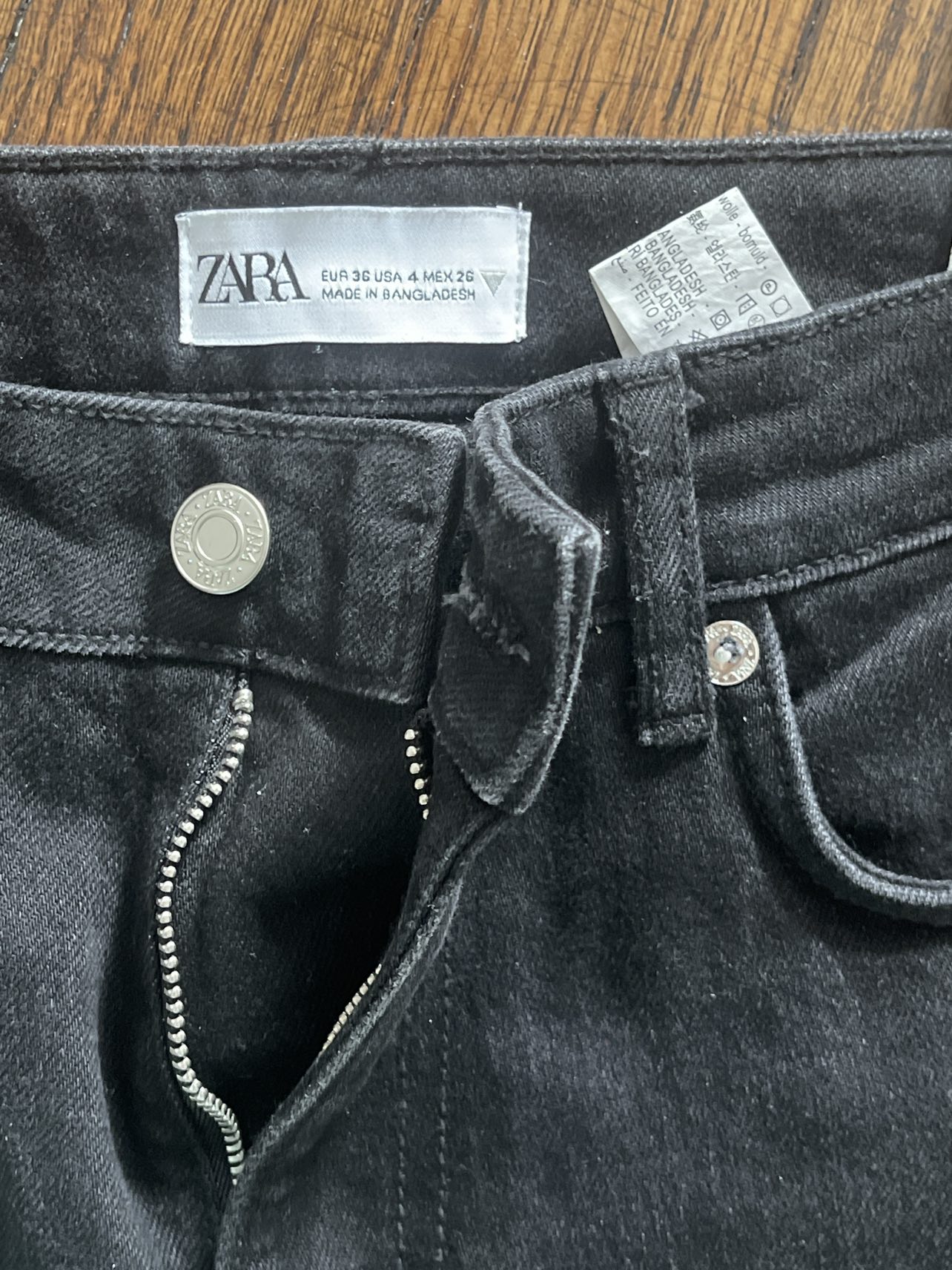 Zara black split slim jeans - photo 5