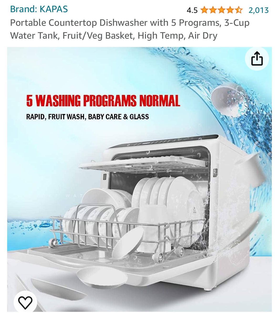 Brand new Portable countertop Dishwasher image indicator(3)