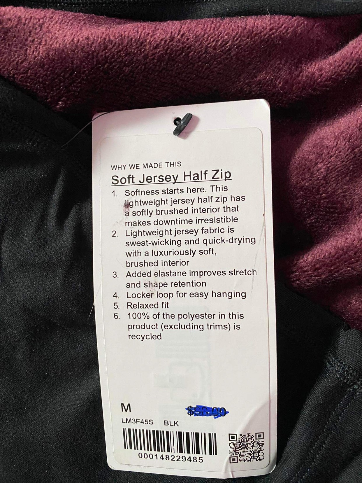 NWT Lululemon Soft Jersey Half Zip - photo 2