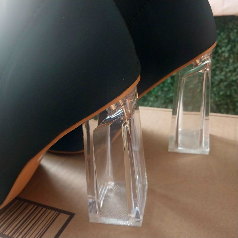 Cape Robbin Excellence Clear Heel Pointy Toe Chunky Ankle Boots image indicator(3)