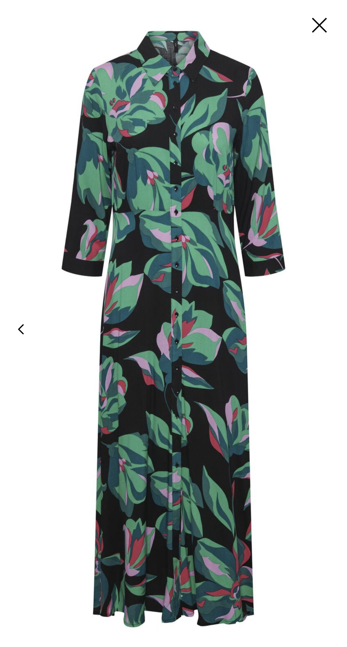 Y.A.S. Savanna Long printed Dress - Long sleeve shirt dress image indicator(4)