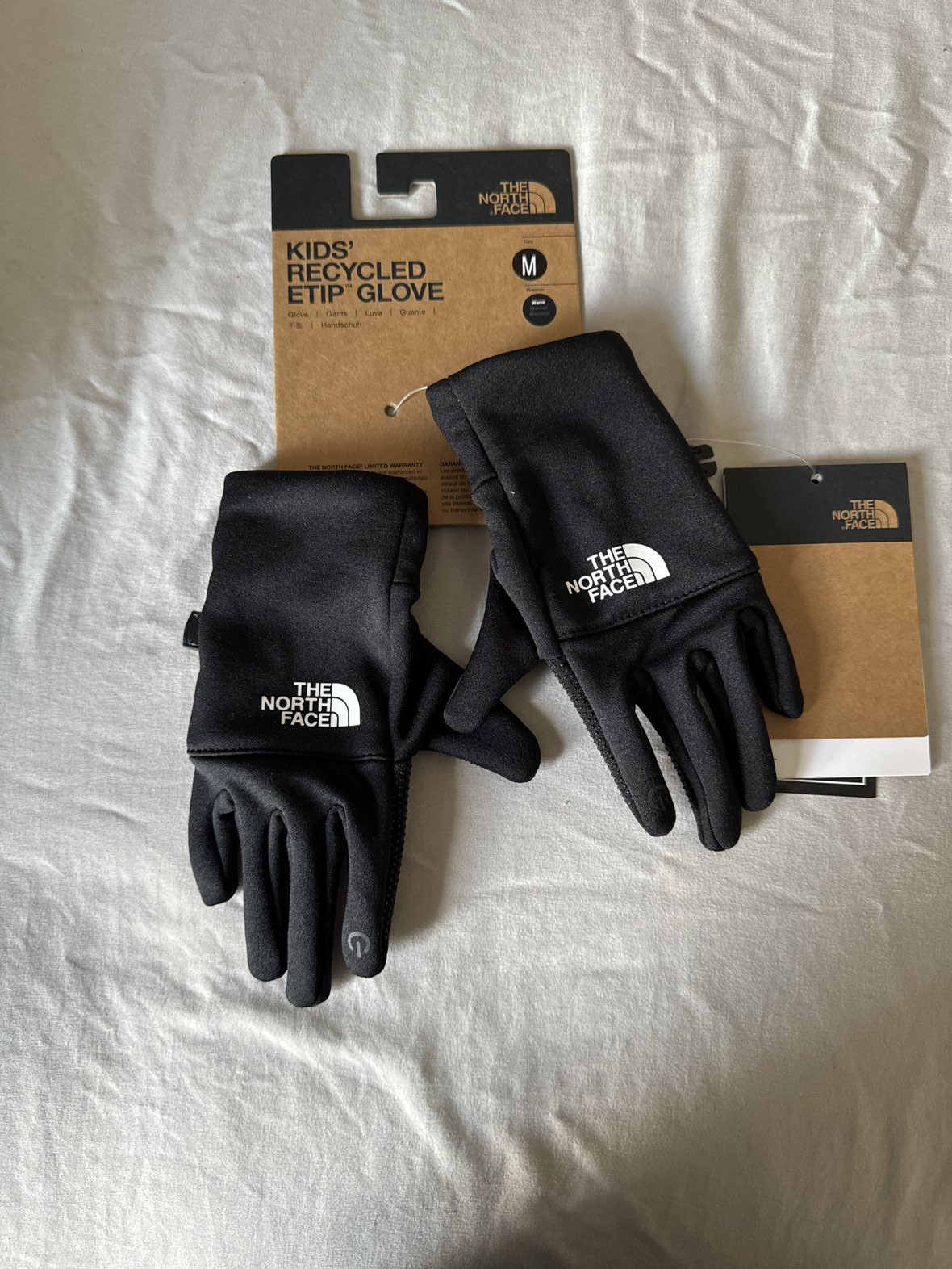 The North Face ETip Glove - Black - Kids Medium (NEW)