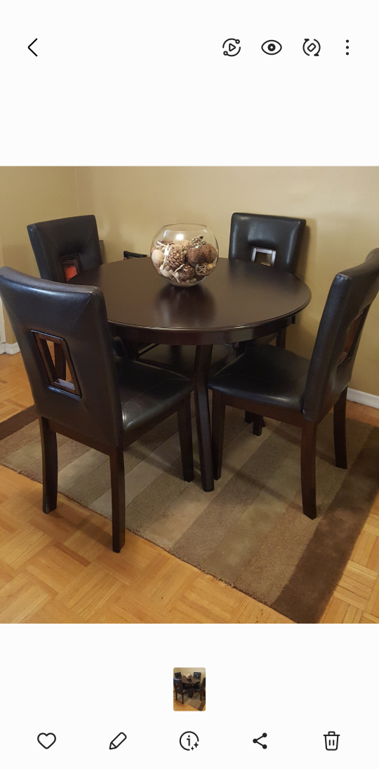 Table and chairs