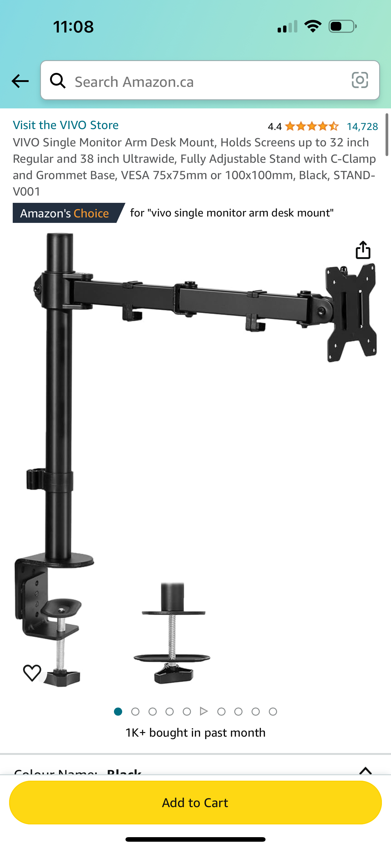 Monitor Desk Mount Stand thumbnail