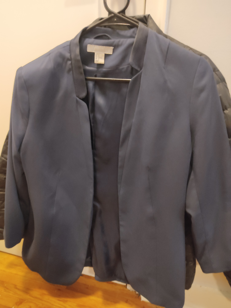 Blue semiformal work jacket