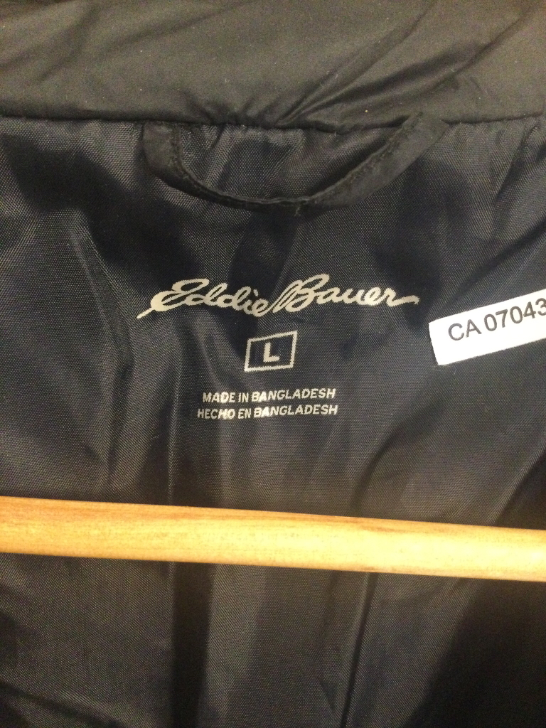 Like New Eddie Bower Mens Black Jacket, Size "Large" and “Gloves - photo 3