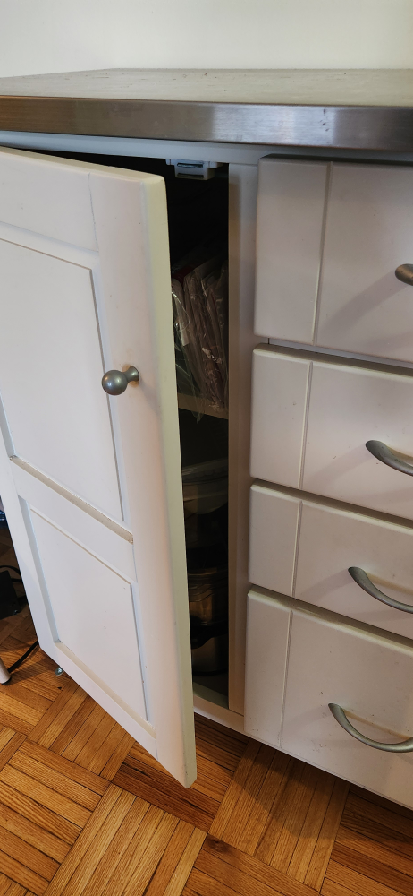 kitchen island with stainless steel top image indicator(6)