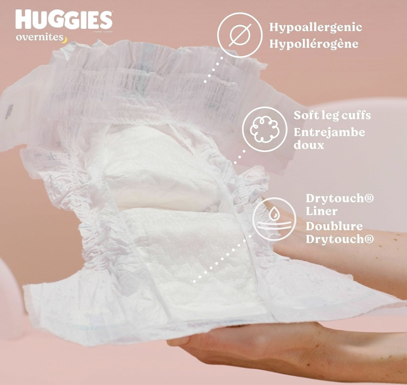 HUGGIES overnight size 3 baby diapers 24 pack image indicator(3)
