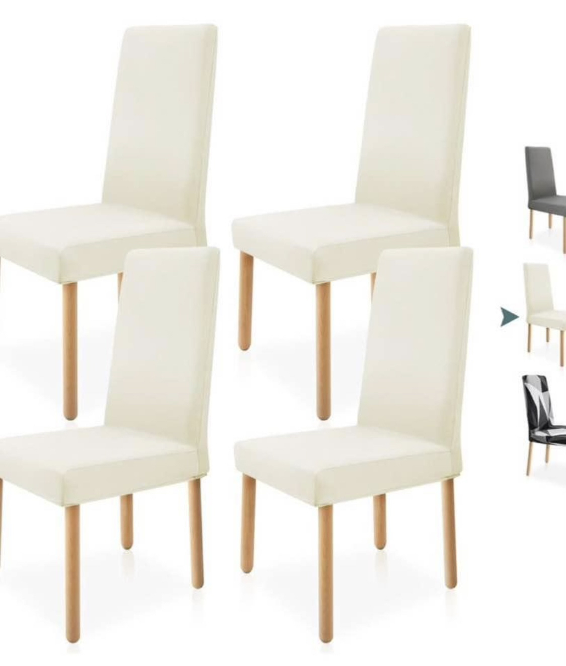 Beige Chair Cover Set of 4