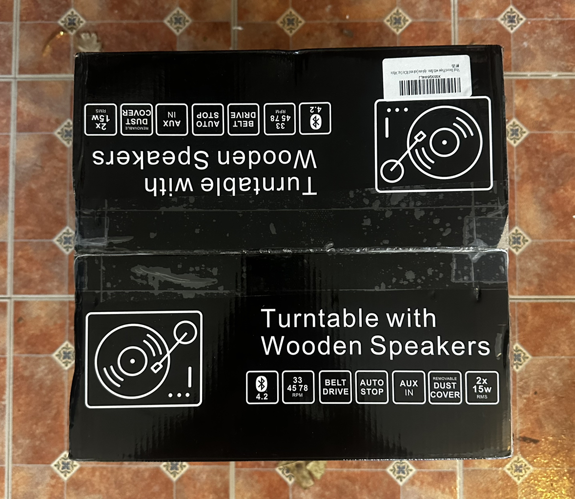 Brand New Record Player Turntable with Wooden Speakers image indicator(2)