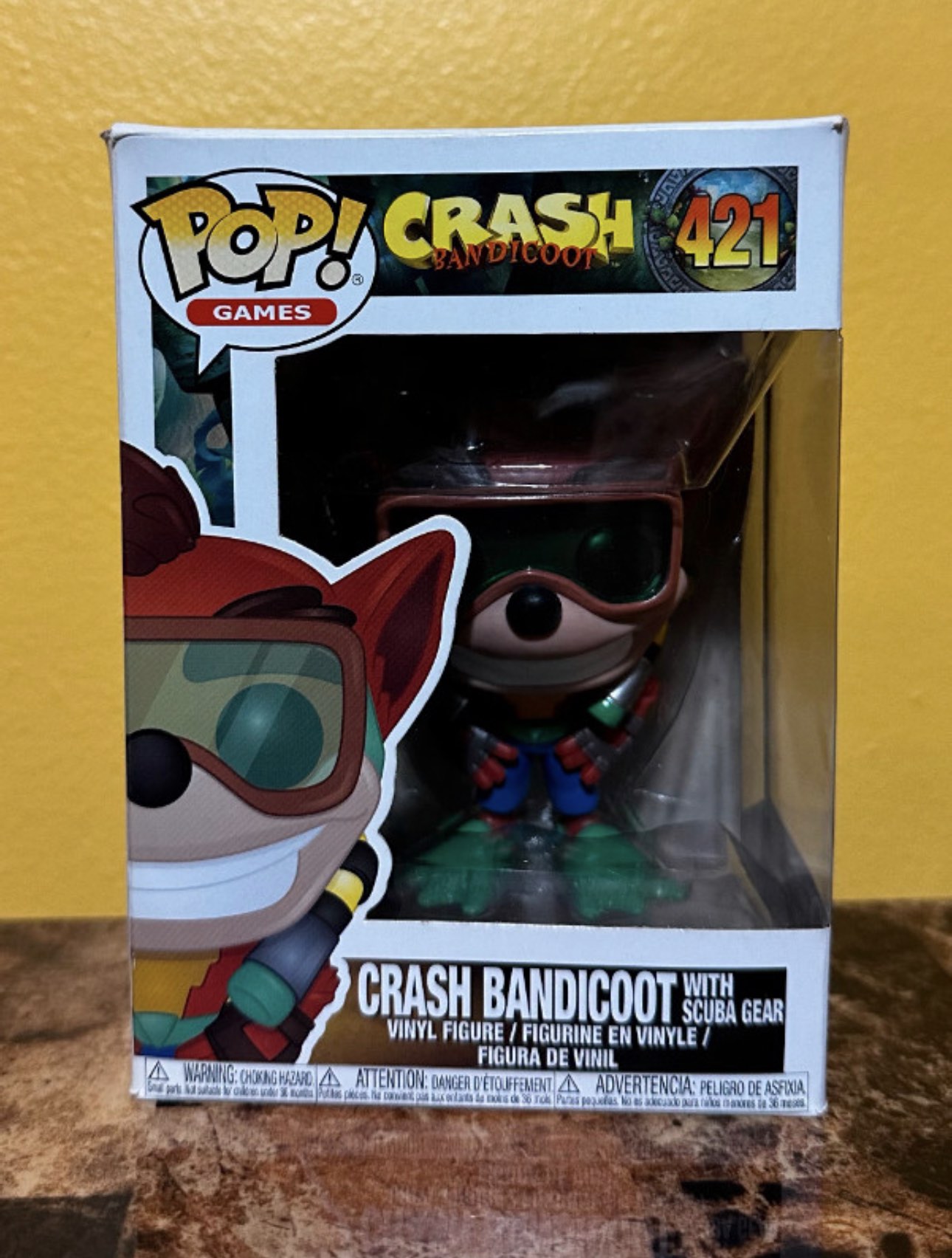 Funko pop, Crash Bandicoot with scuba gear