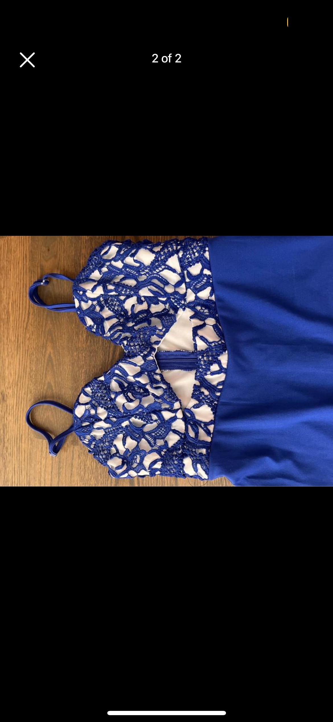 Blue lace dress NEW small - photo 3