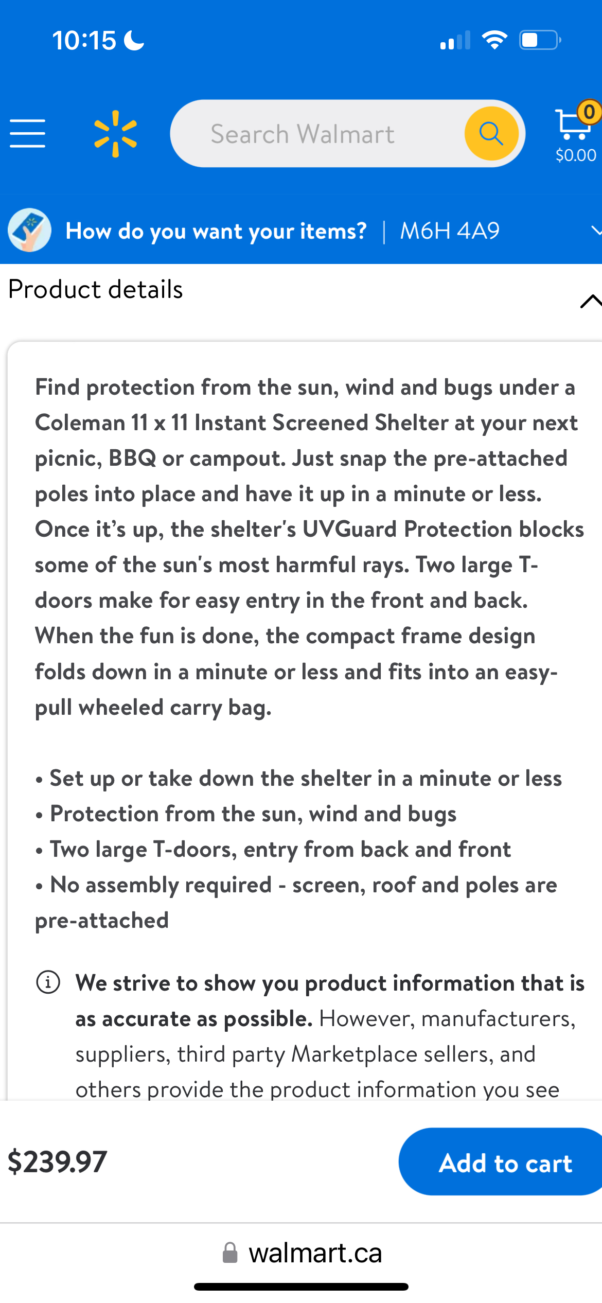 Camping stuff - Coleman Instant Screen House Canopy, 11’x11’ - photo 2