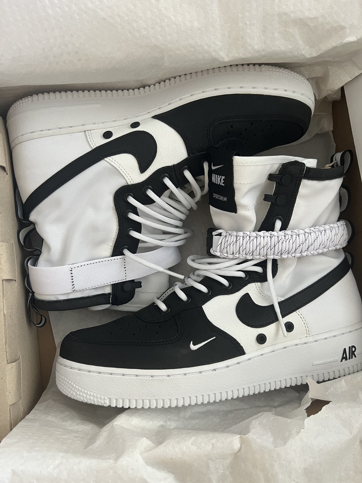 SUPER RARE Nike SF Air Force 1 High Panda US M 10 thumbnail