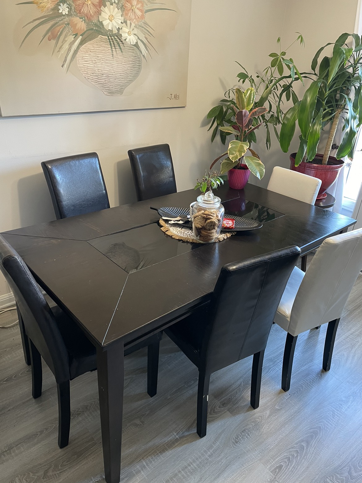 dining table and chairs