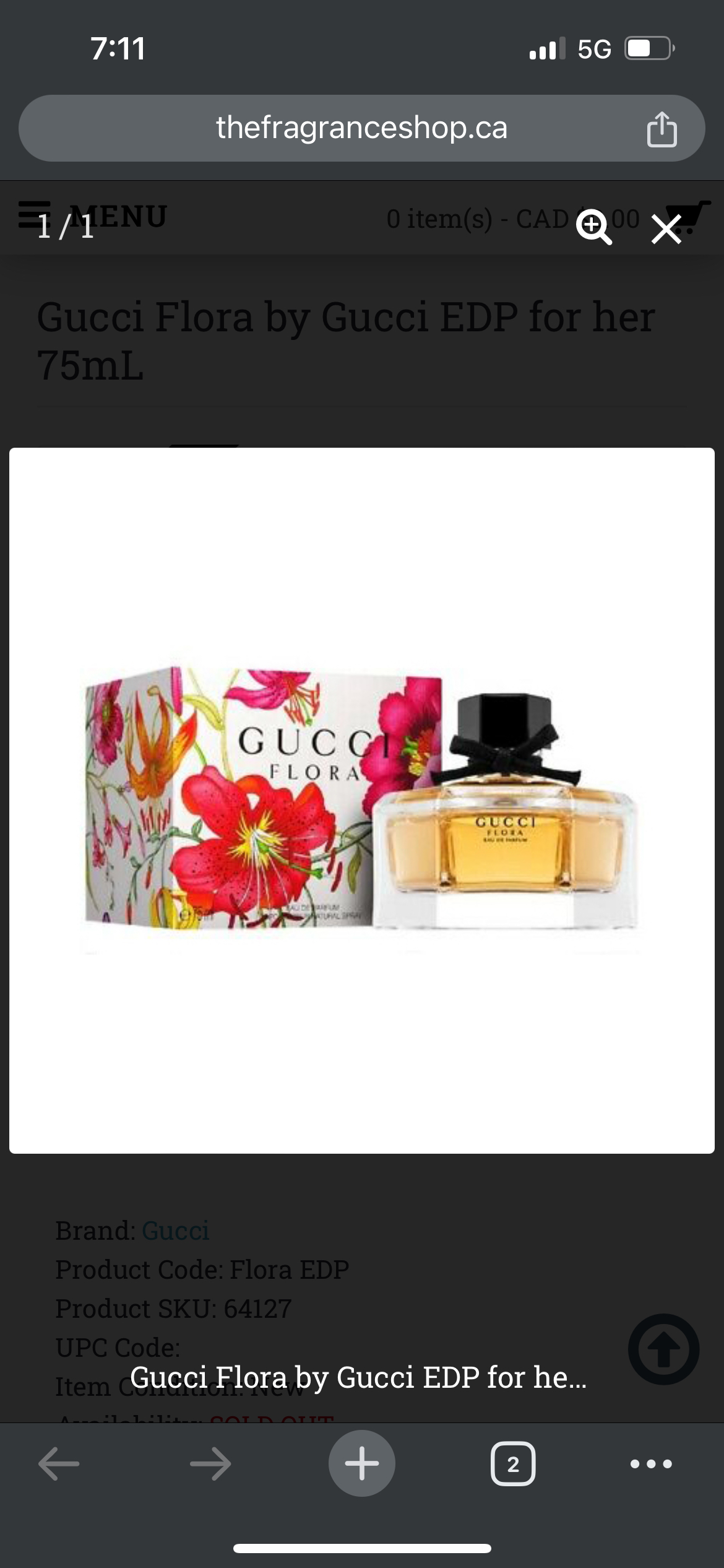 Gucci Flora 75ML EDP
