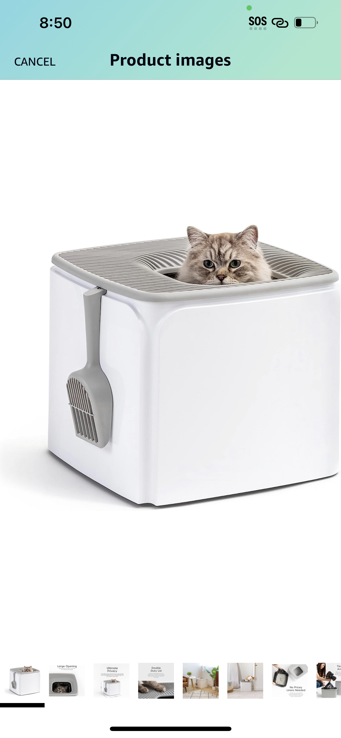 Cat litter box with scoop #323 thumbnail