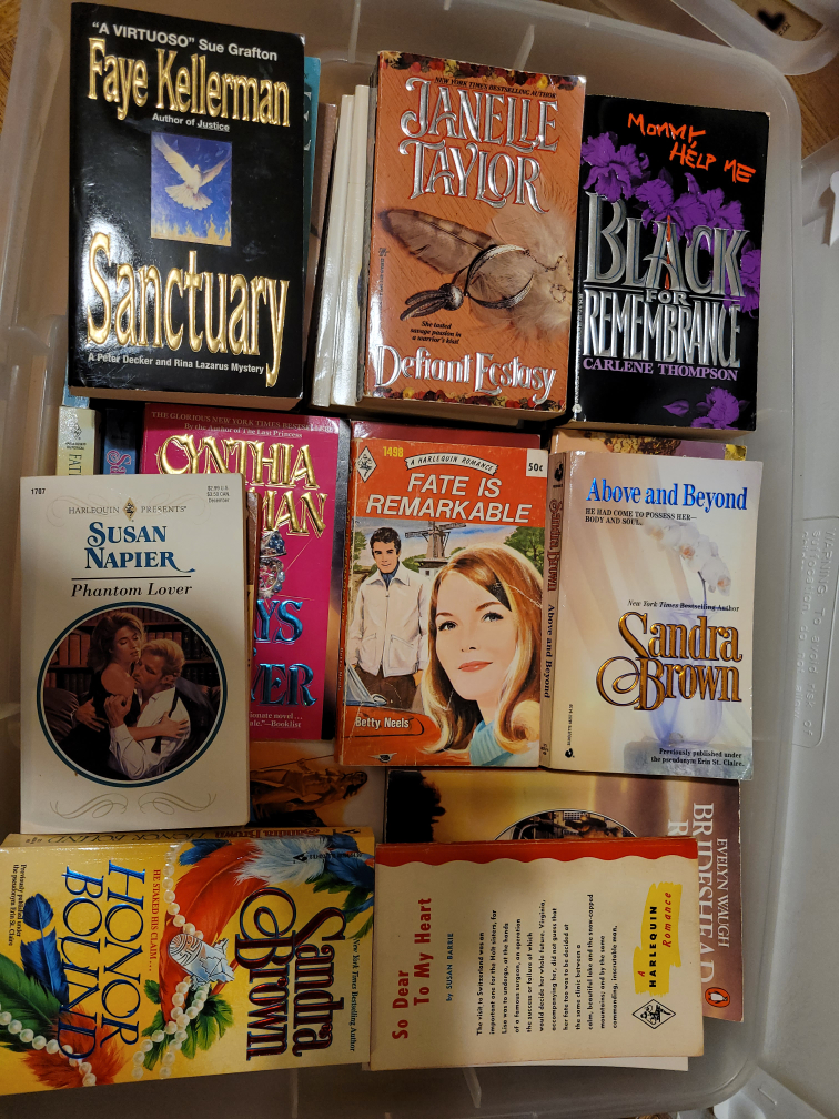 2 boxes of books for sale $30 each box