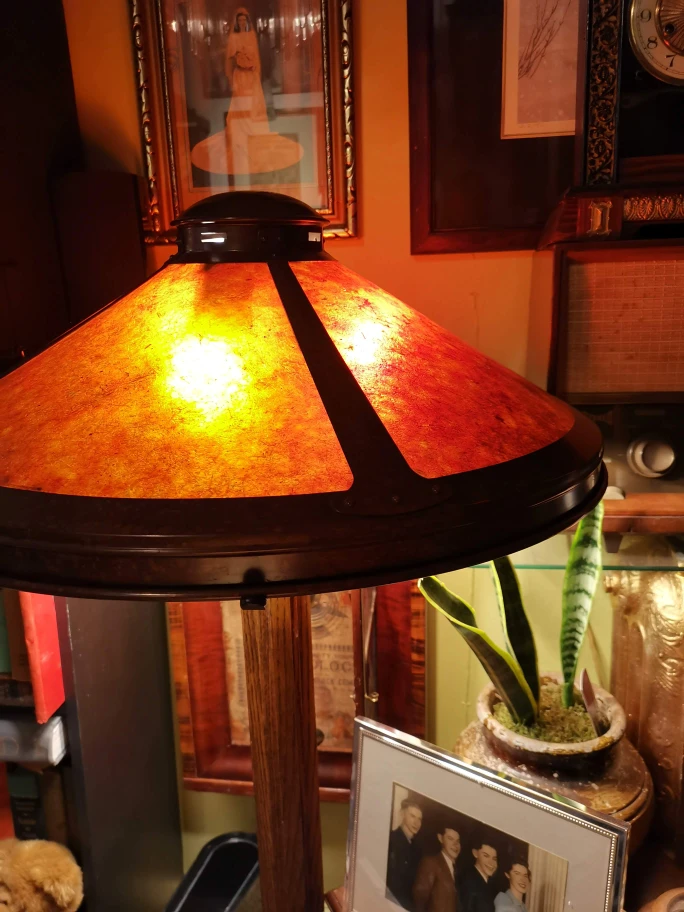 Gorgeous Deep Orange Mica Floor Lamp - photo 3