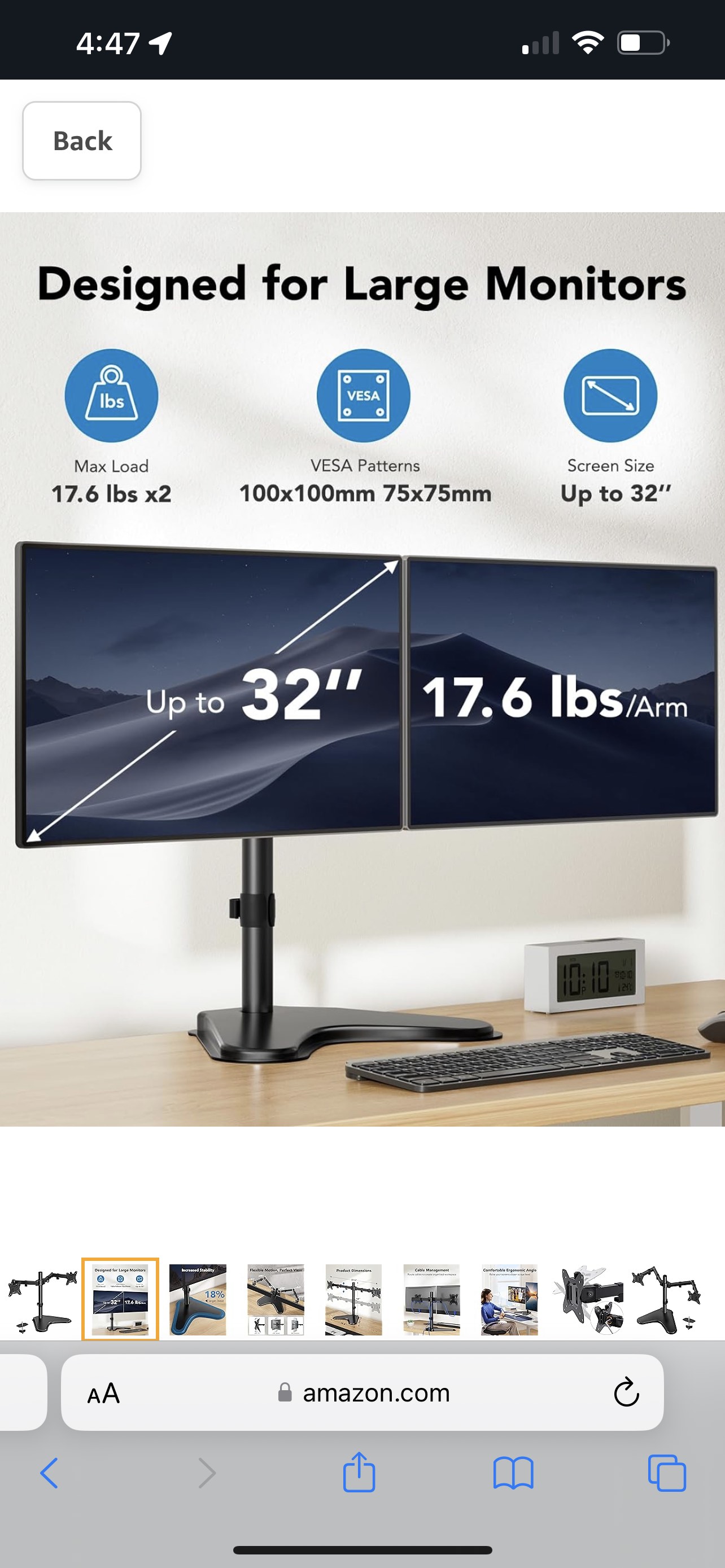 Two KOORUI Monitors & 1 HUANUO Dual Monitor Stand - photo 2