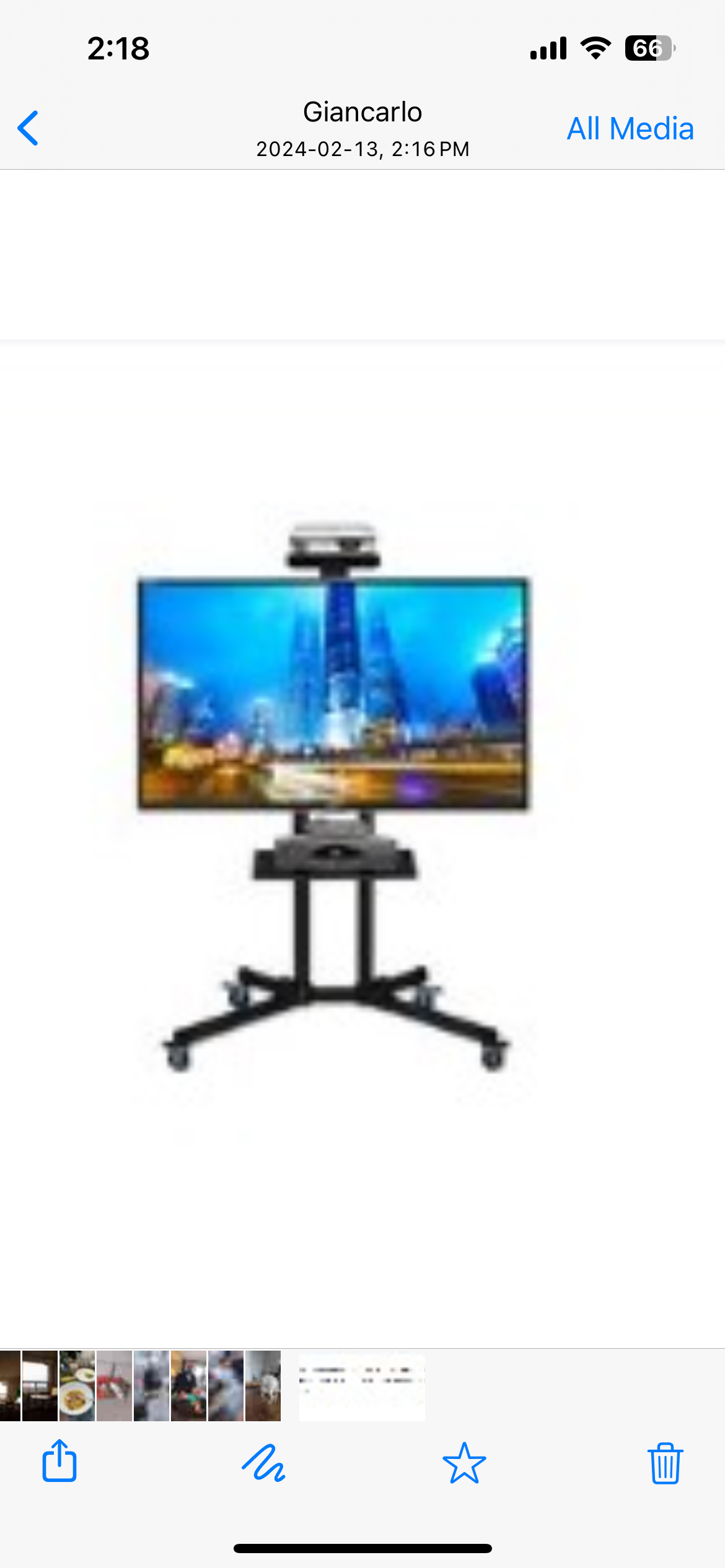 DURAMEX (TM) Universal Mobile TV Cart TV Stand for 40 - 65 inch