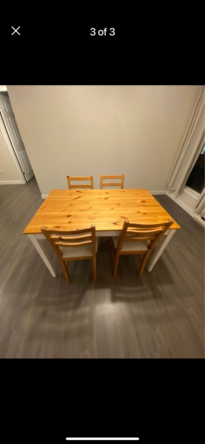 Can deliver—Ikea Lerhamn table and 4 chairs. - photo 3