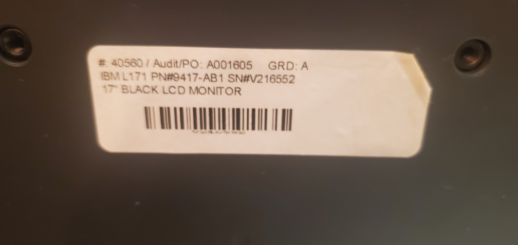 IBM Think Vision 17" monitor image indicator(3)