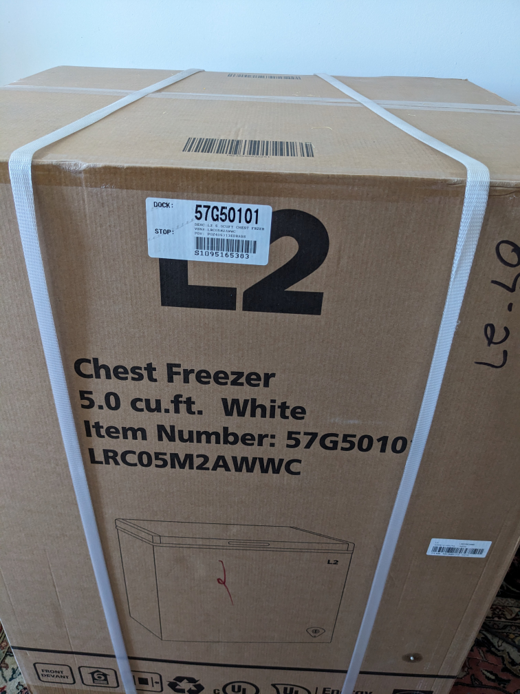 Brand New In Box L2 White Chest Freezer (5 cu. ft.) LRC05M2AWWC image indicator(2)