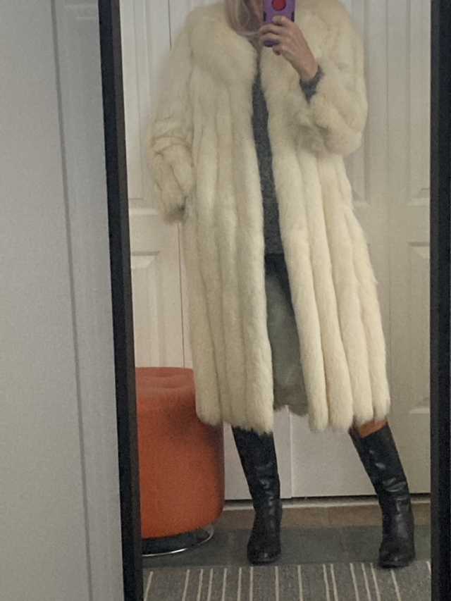 Fox and leather fur coat - photo 3