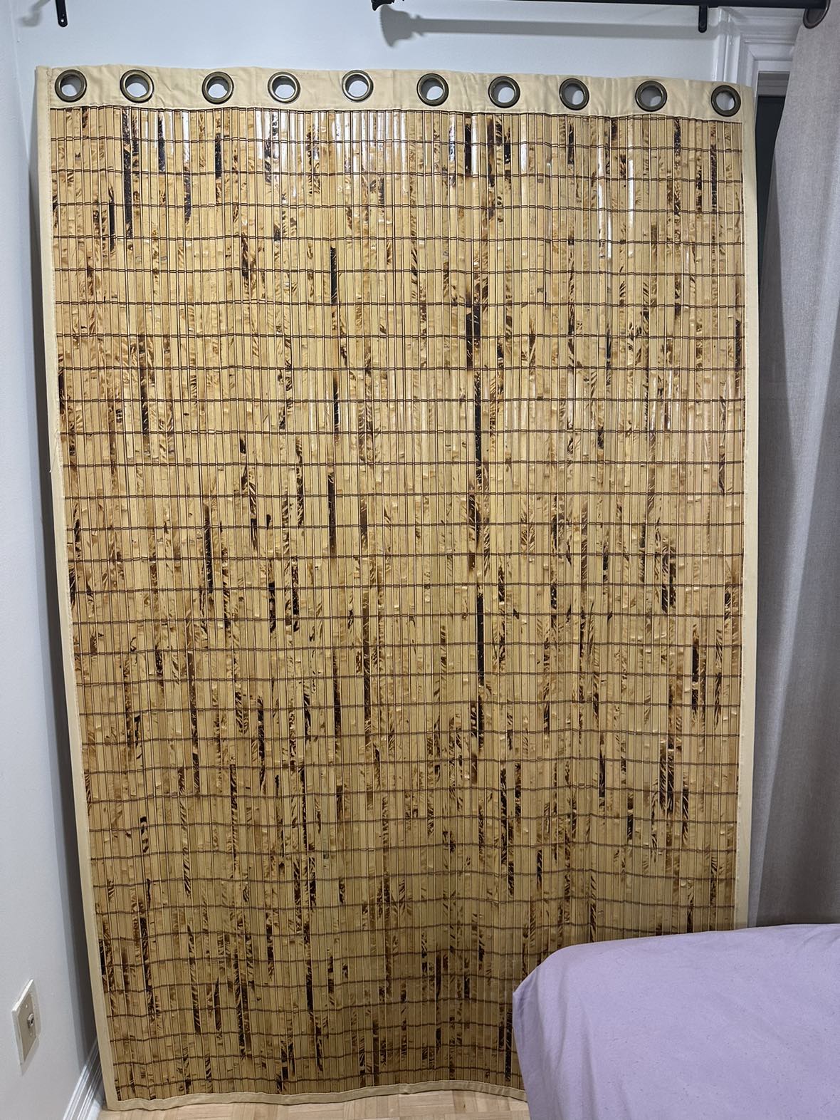 Bamboo curtain panels x2