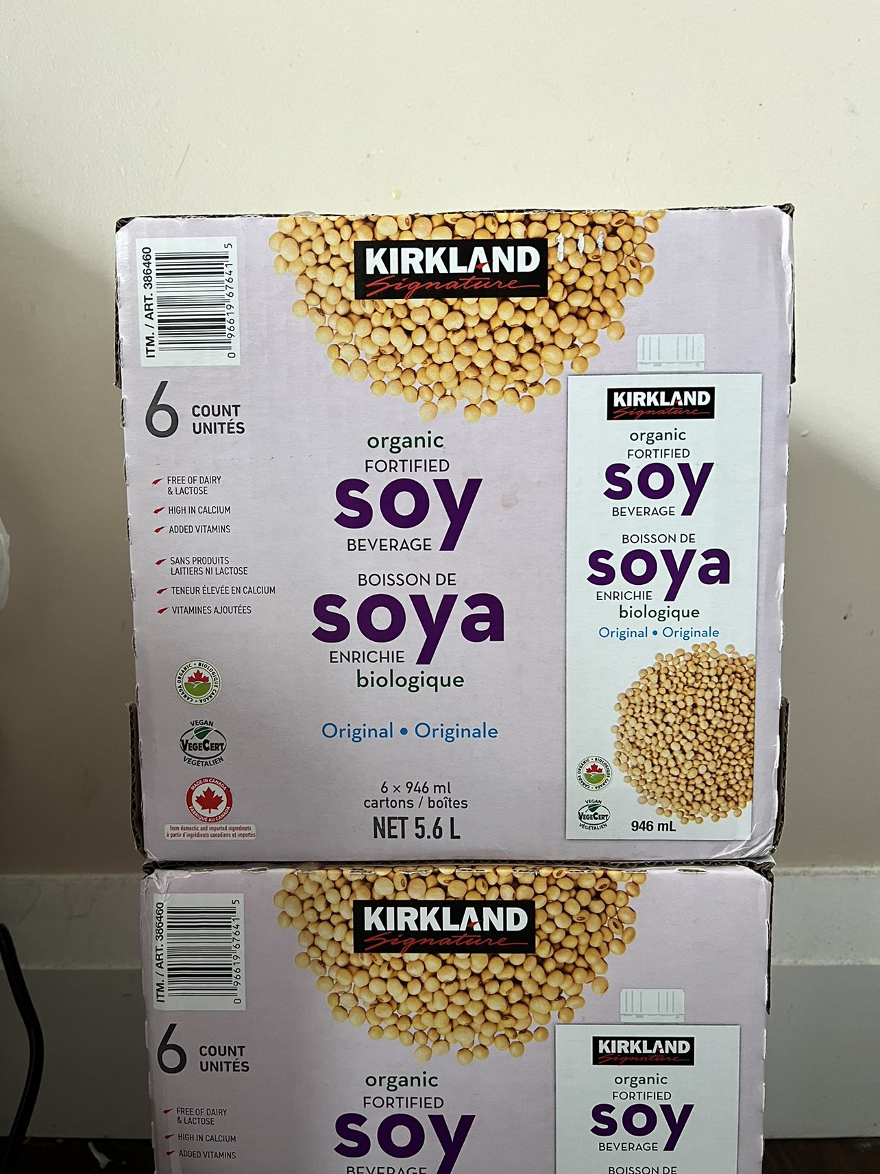 Case of Costco Kirkland Signature Organic Soy Milk Karrot