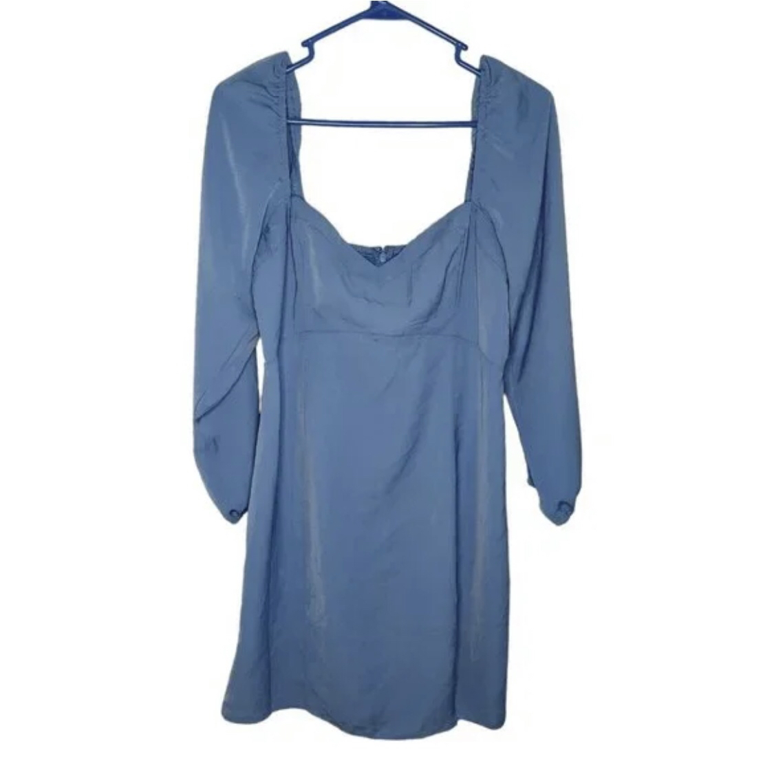 Abercrombie Blue Long Sleeve Corset Seamed Mini Dress