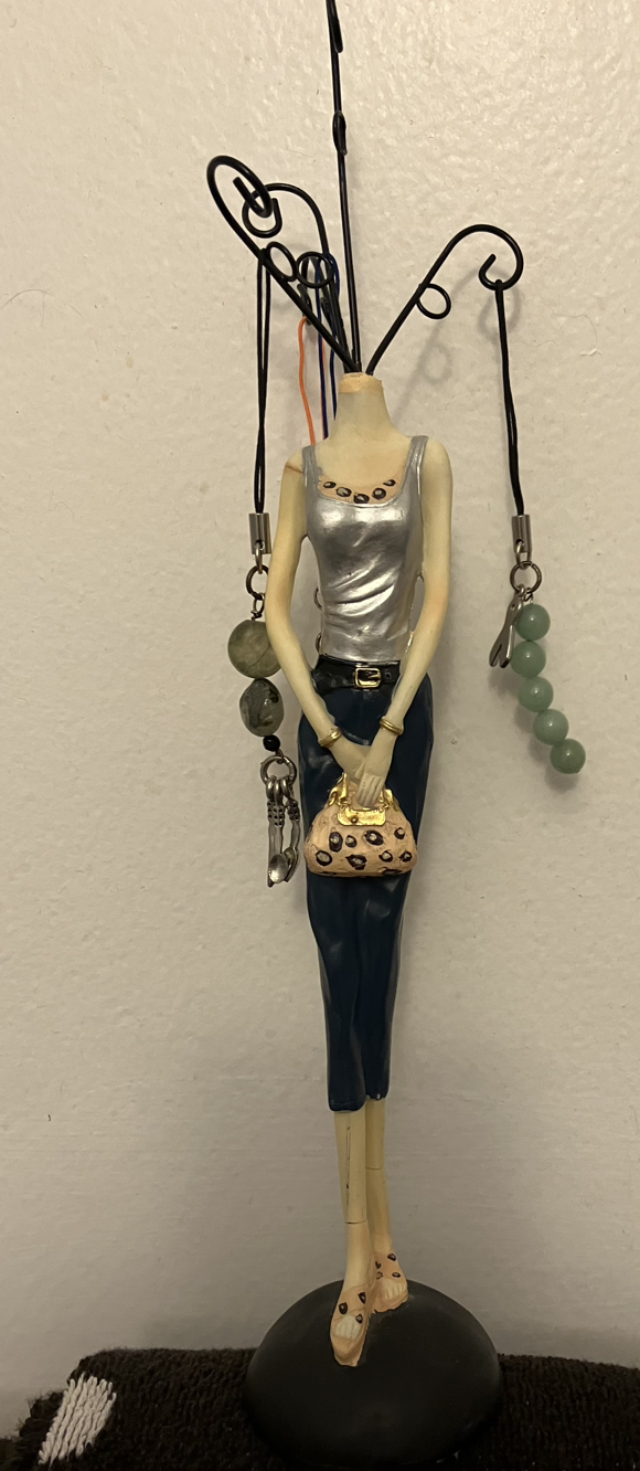Jewelry stand, $7