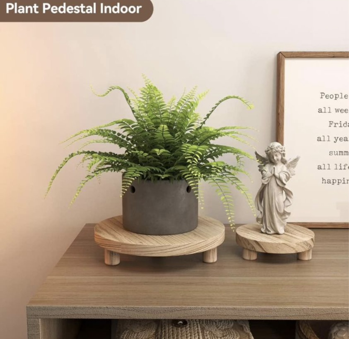 3 Pcs Wood Plant Stand Indoor Outdoor - photo 4
