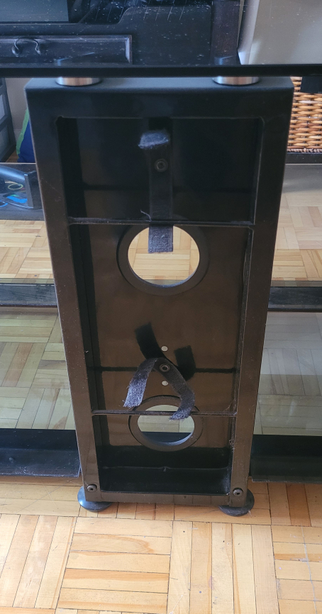 TV stand/console. Tempered Glass and Chrome image indicator(5)