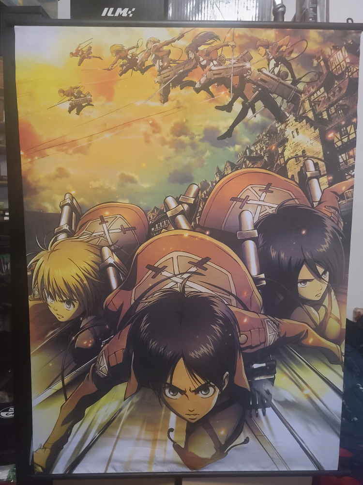 Attack of Titans scroll poster.
