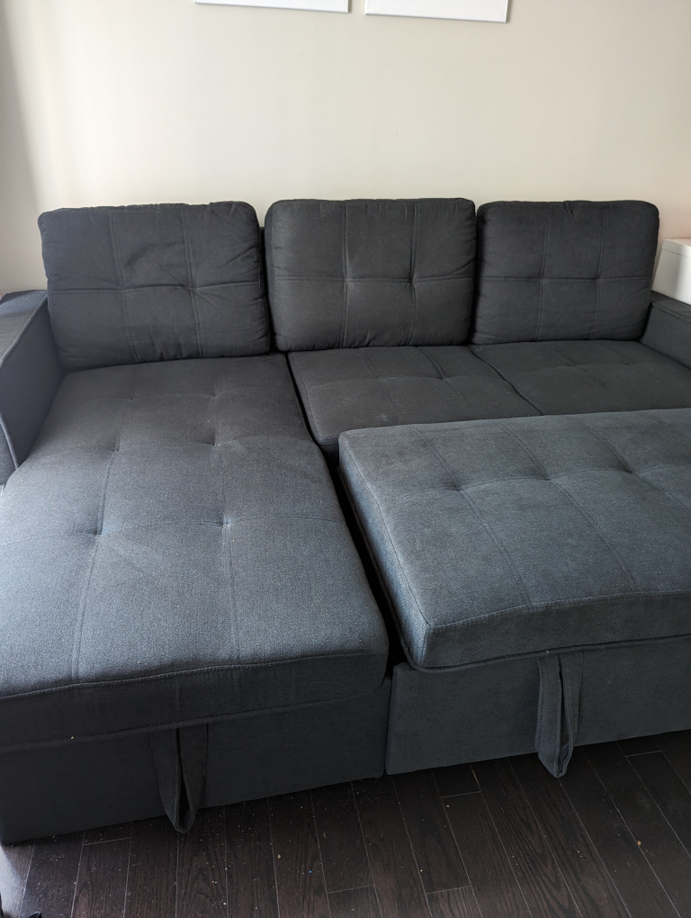 3 seater sleeper sectional couch with storage and chaise - photo 4