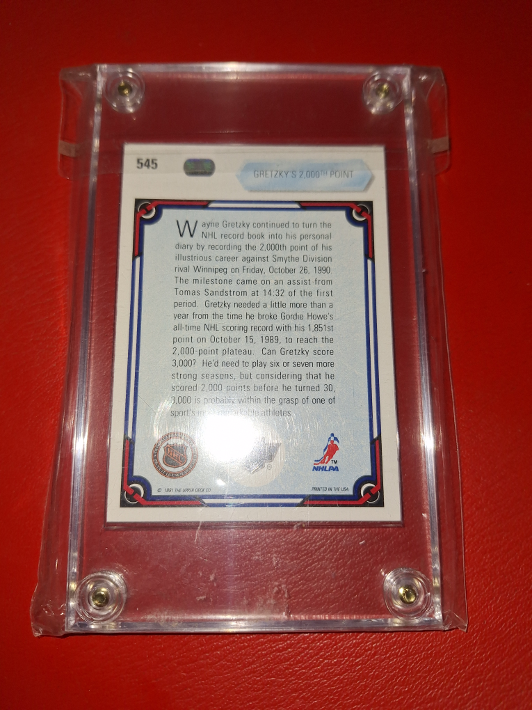 1990 Upper Deck French WayneGretzky 2000 Points #545 - photo 2