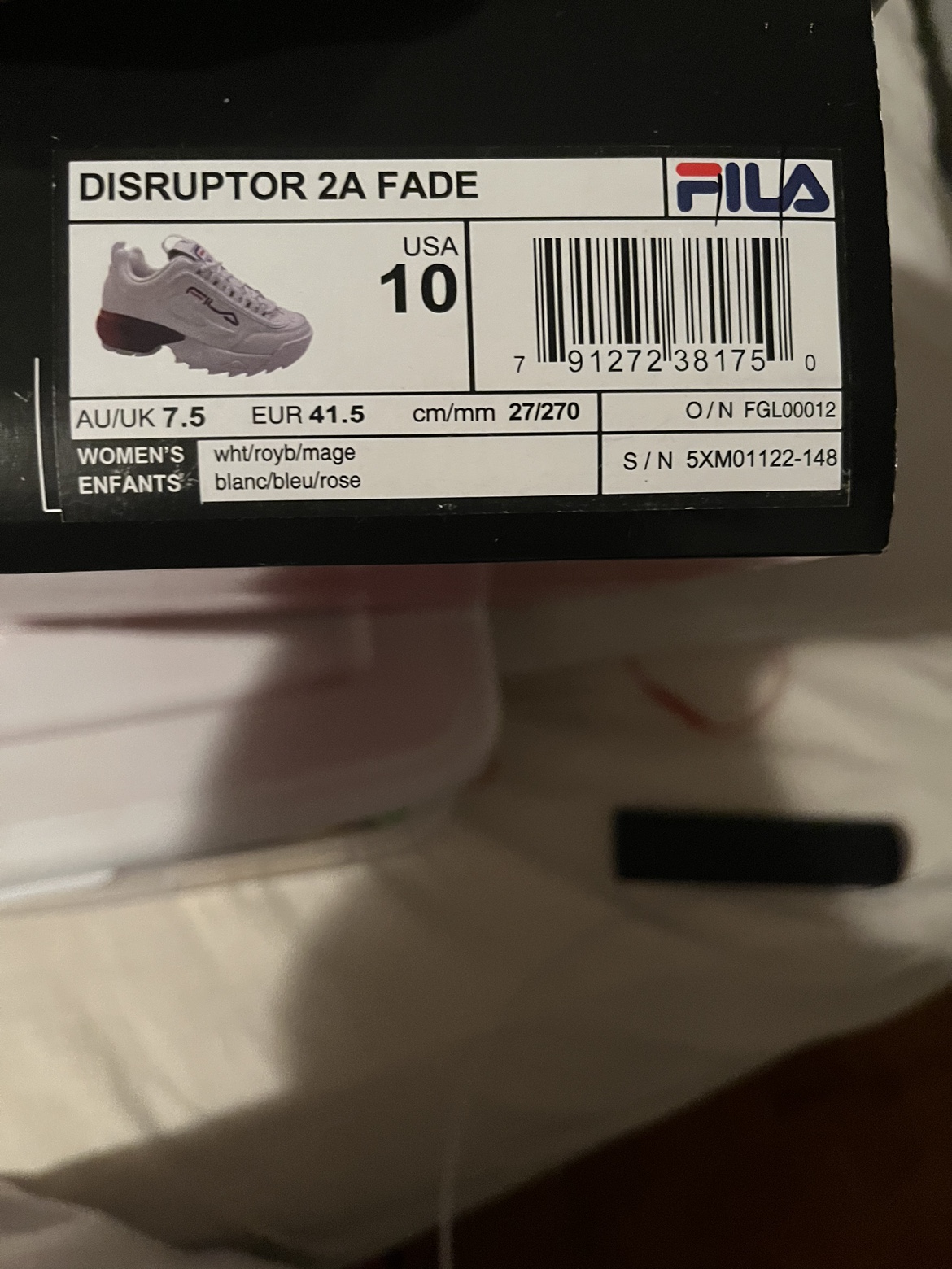 FILA Disruptor2A Fade size 10 - photo 5