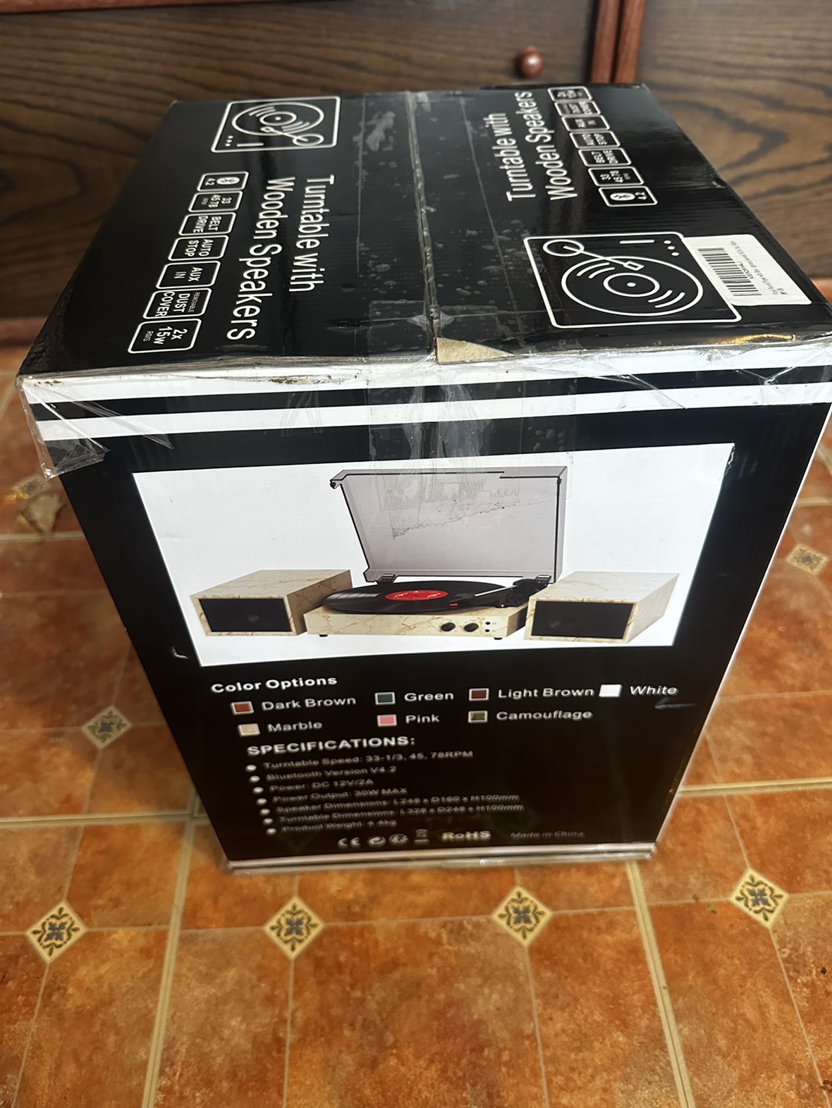 Brand New Record Player Turntable with Wooden Speakers - photo 5