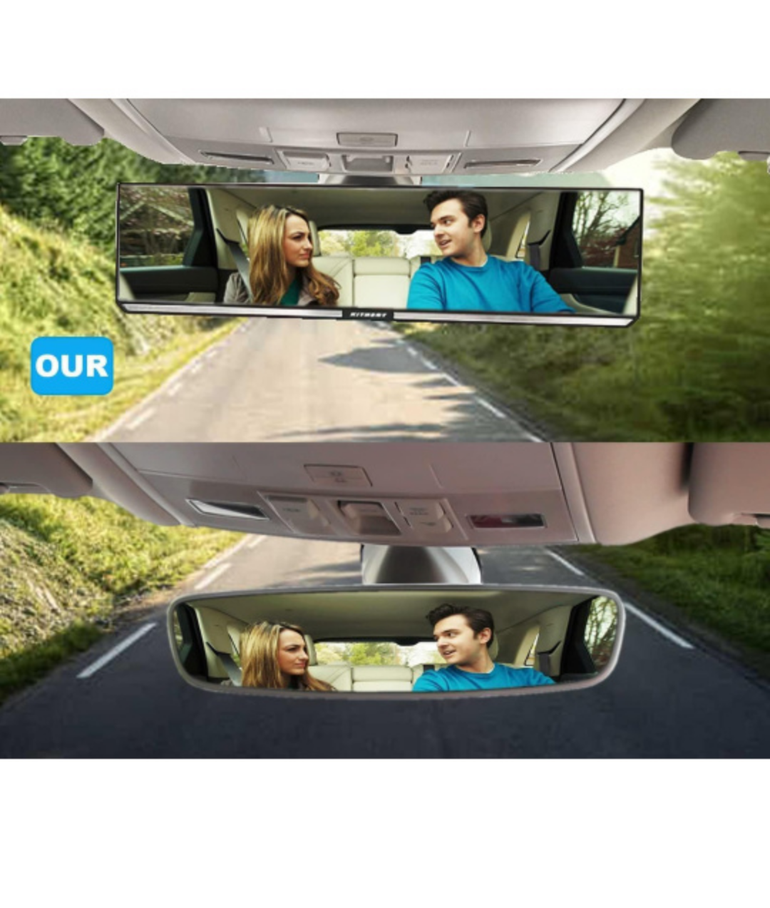 Clip On Adjustable Wide Angle Rear View Mirror image indicator(4)