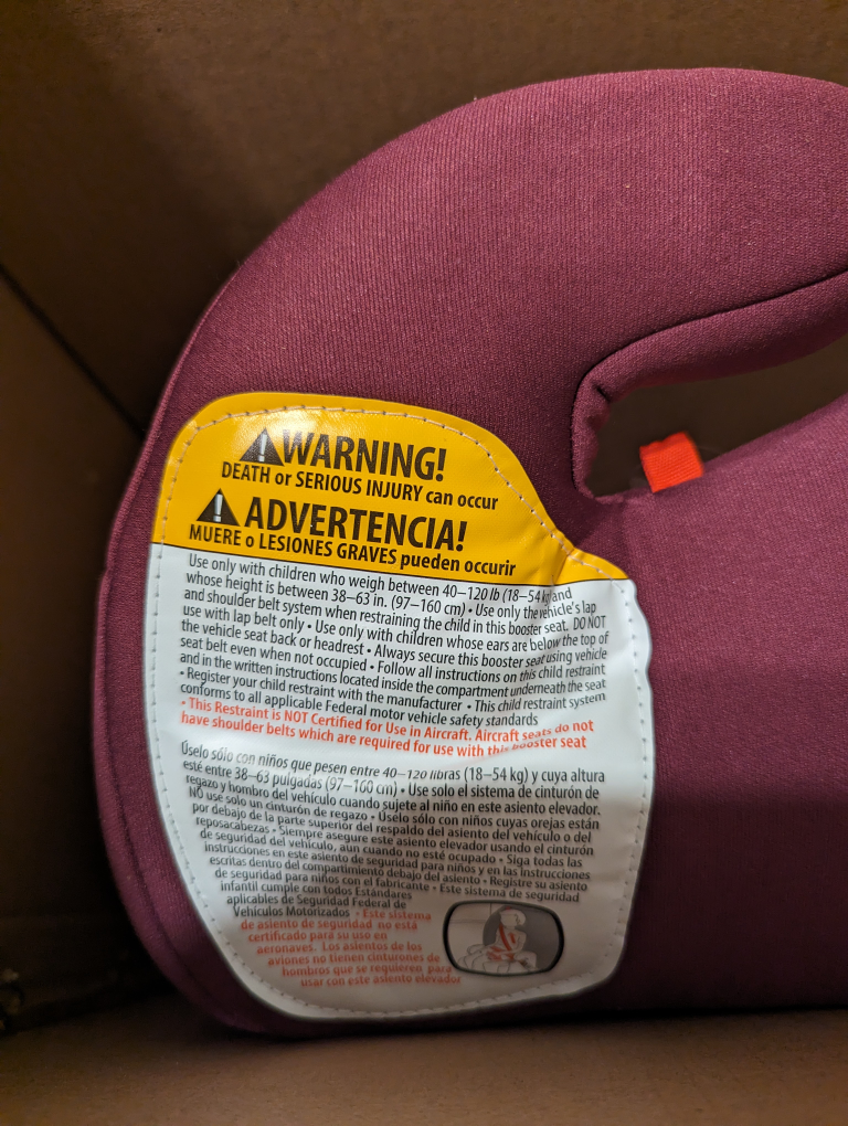 Car Backless Booster Seat / Pink / Purple - photo 5