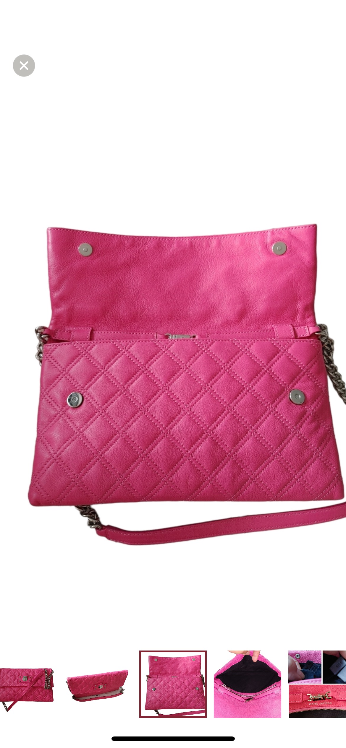 Marc Jacob’s Quilted Pink Leather shoulder/clutch - photo 4