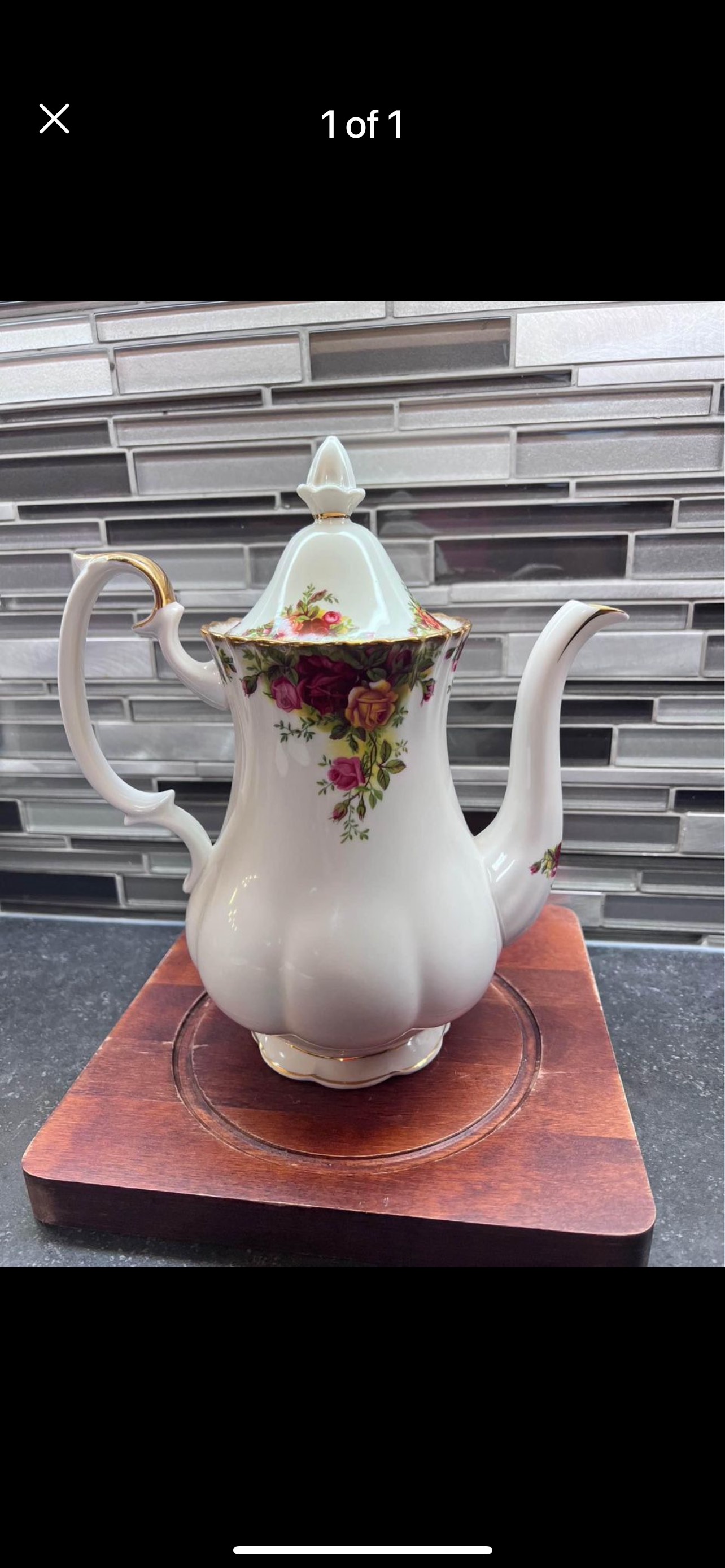 Royal Albert Old Country Rose coffee pot & coffee mugs - photo 2