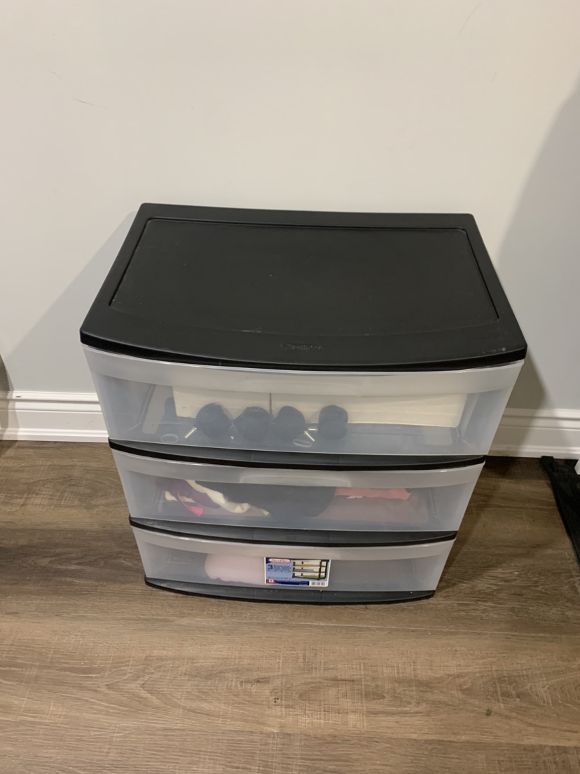 Sterilite wide 3 drawers black cart - photo 2