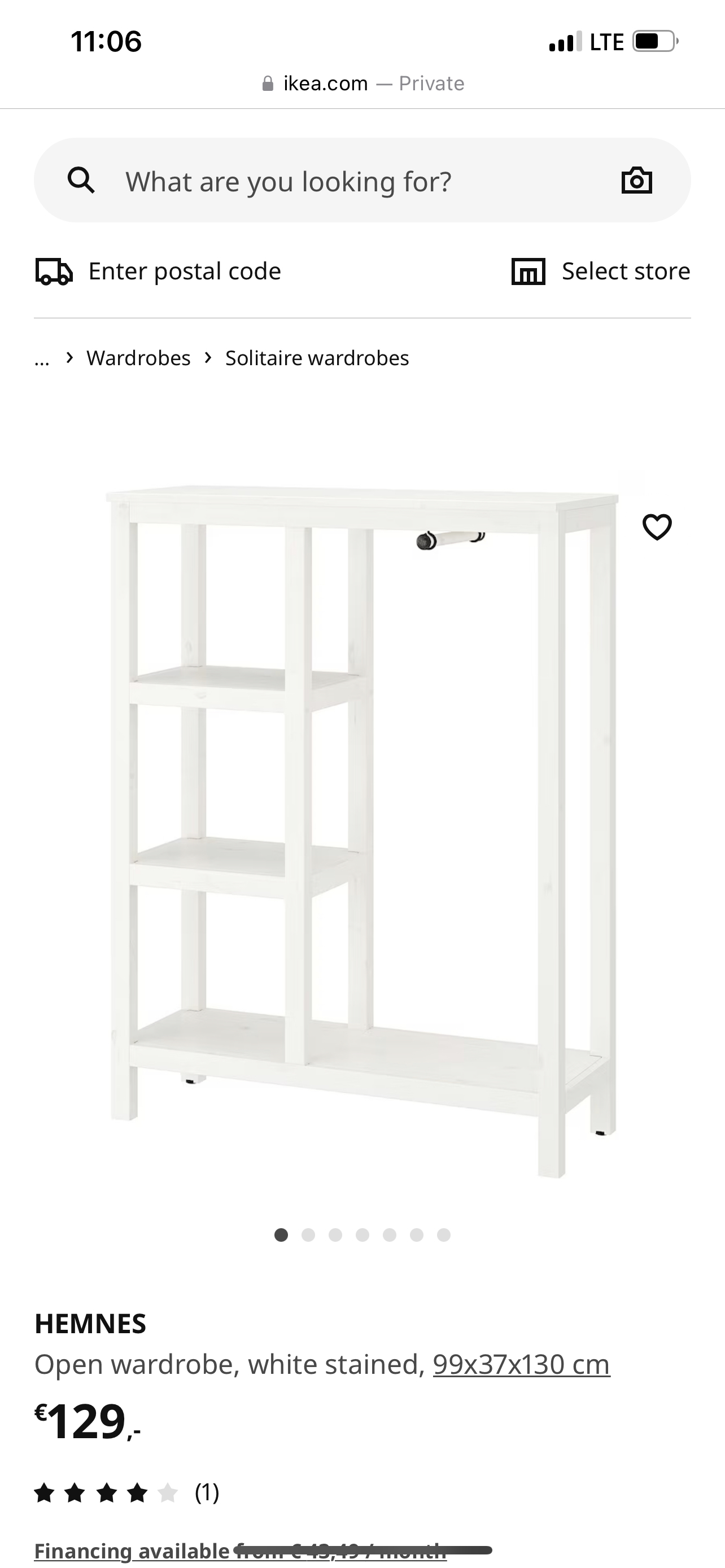 IKEA Hemnes Open Wardrobe - photo 3