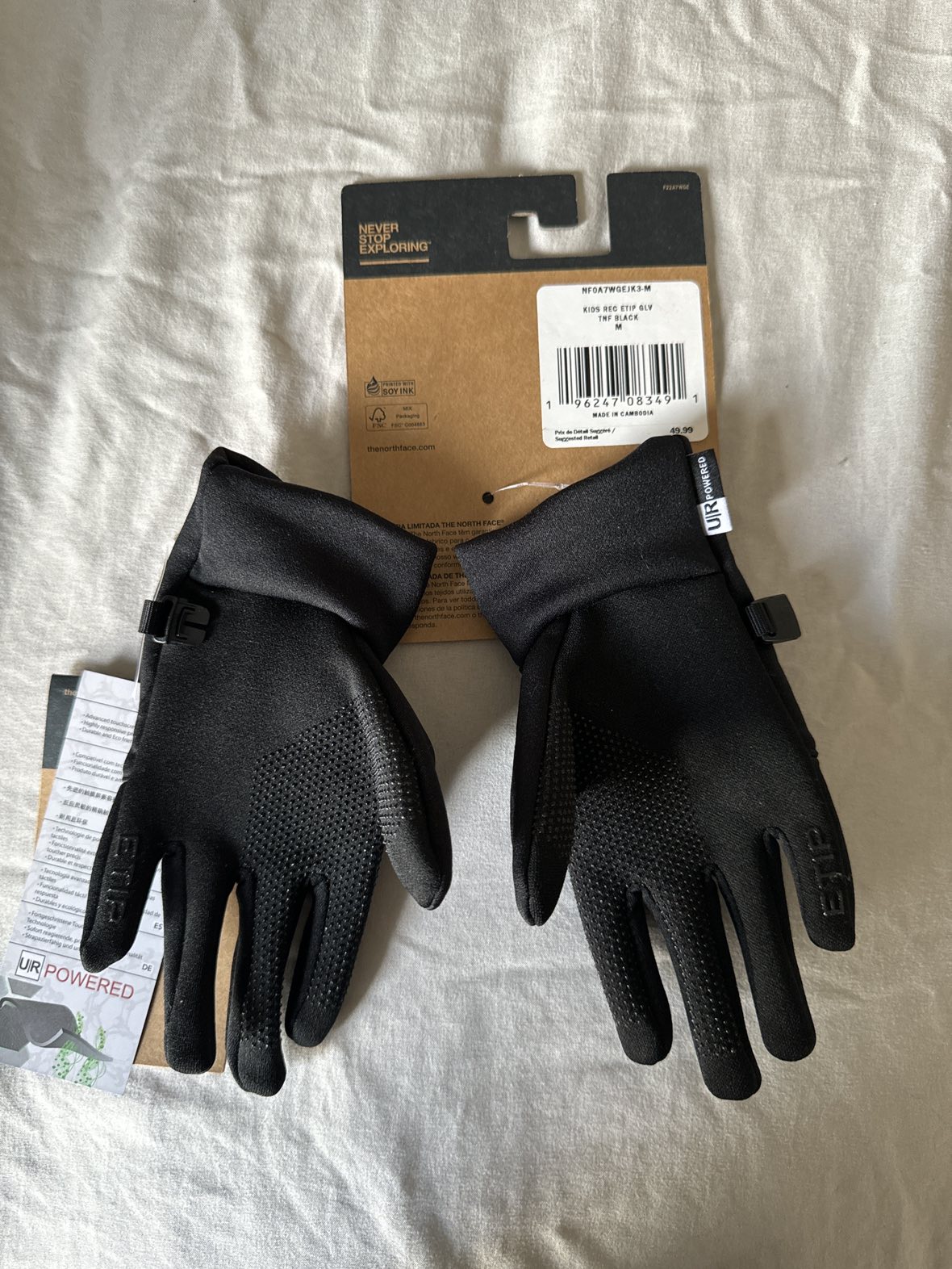 The North Face ETip Glove - Black - Kids Medium (NEW) - photo 2