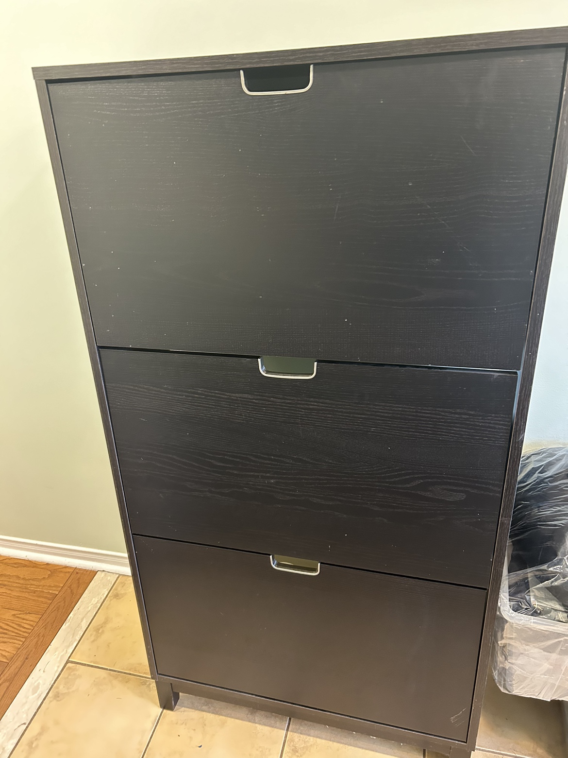 Black IKEA wall shoe storage thumbnail